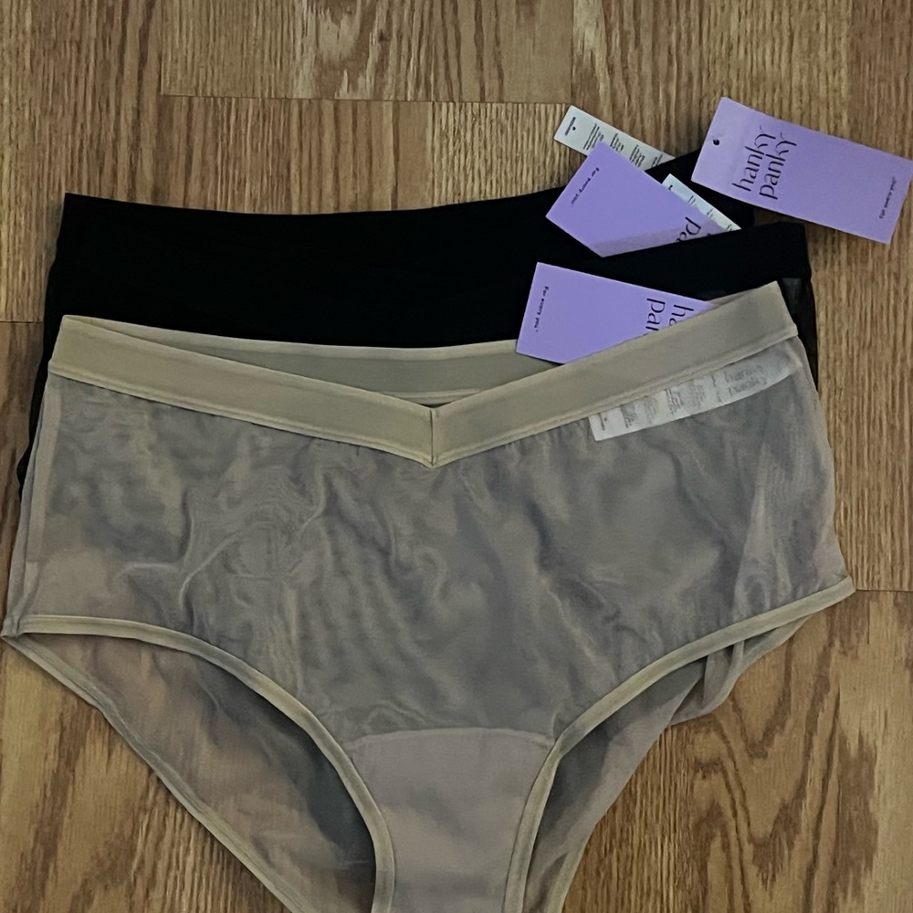 Hanky Panky Sheer High-Waist Briefs in Taupe